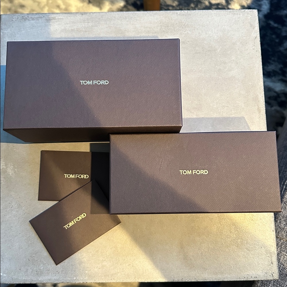 Two Tom Ford Brown Glasses Box